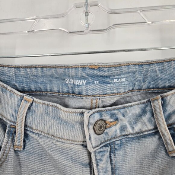 Old Navy Higher High Rise Flare Secret Smooth Pockets Women’s Size 12 Light Wash - Picture 2 of 5